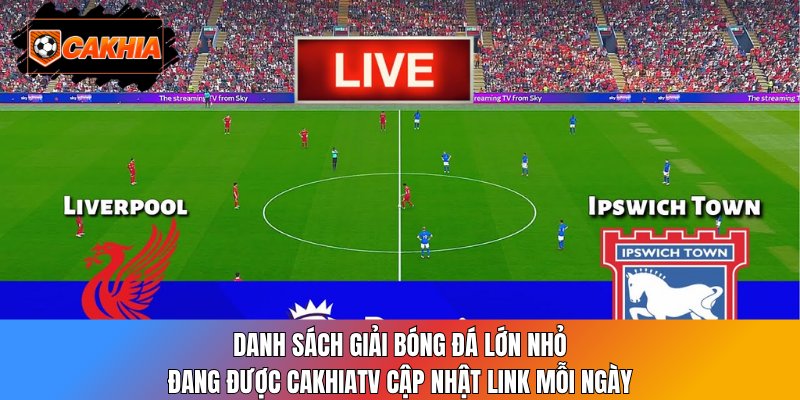 Danh sách giải bóng đá lớn nhỏ đang được CakhiaTV cập nhật link mỗi ngày
